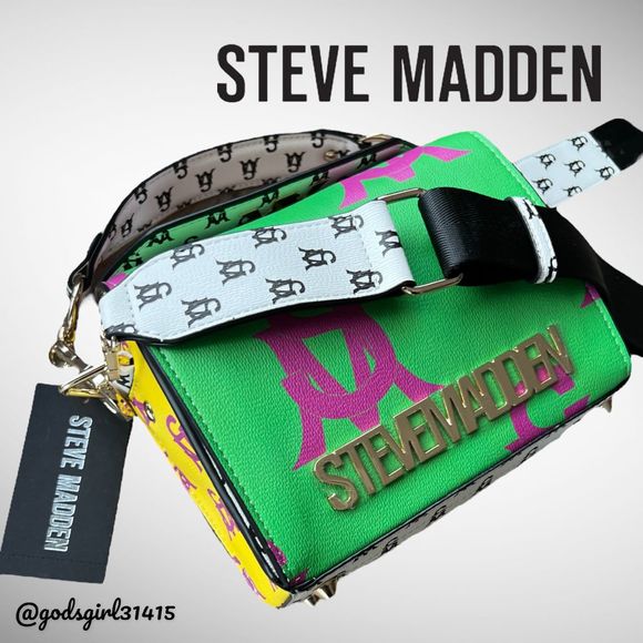 NWT 🦄 Steve Madden BKinder Green Multi Crossbody Bag Purse (BSpeedy Mini) - Picture 11 of 12